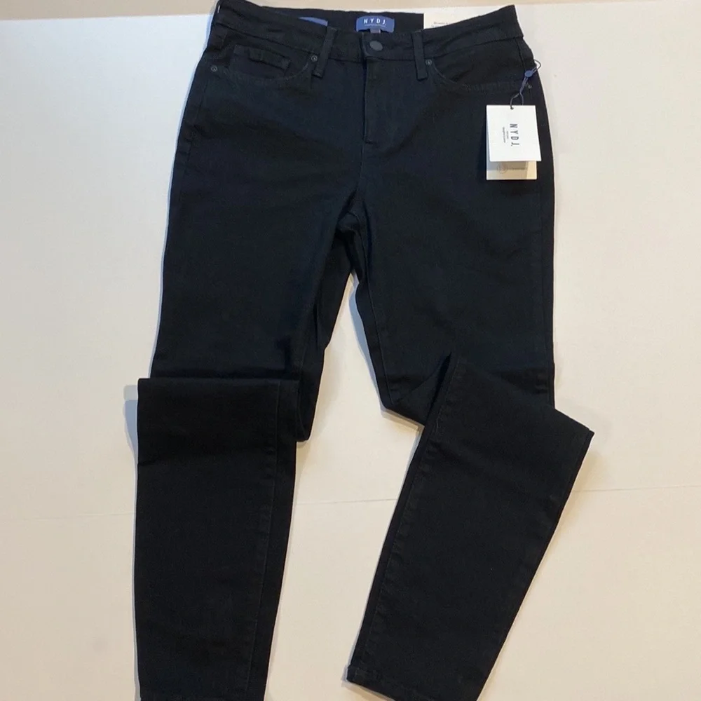 NYDJ SZ 10 Black Denim Skinny Jeans New D31 - Picture 4 of 16